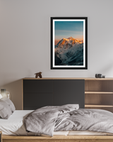 North of the Washington state, that's where most beautiful views, especially at sunset. This unique Mount Shuksan poster is a perfect way to remember your trip forever. Enhanced Matte Paper Poster 18x24.